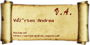 Vértes Andrea névjegykártya