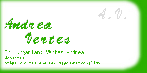andrea vertes business card